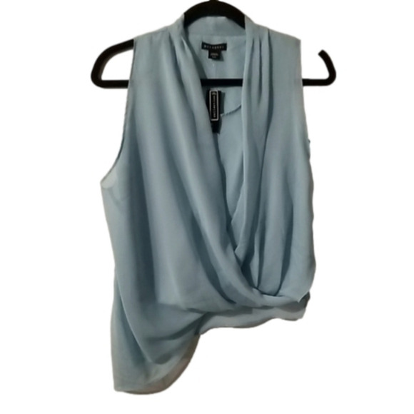 Metaphor Collection Aqua Sheer Sleeveless Blouse ☆Coastal Cowboy☆ Sz  S - Picture 1 of 5